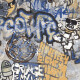 Glazed porcelain floor tiles, 120x280 cm, matt grey, rectified, A4H248 City Graffiti Grey #1