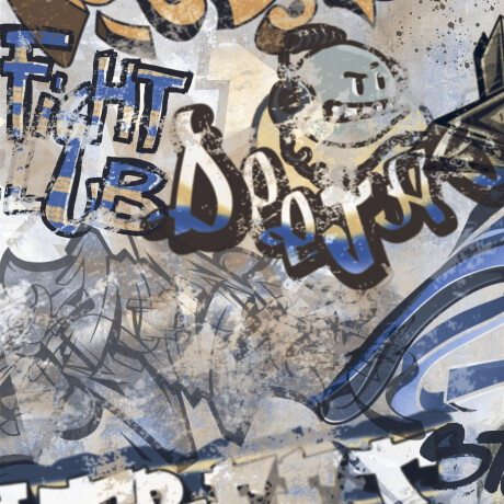 Glazed porcelain floor tiles, 120x280 cm, matt grey, rectified, A4H248 City Graffiti Grey #5