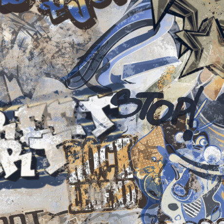Glazed porcelain floor tiles, 120x280 cm, matt grey, rectified, A4H248 City Graffiti Grey #6