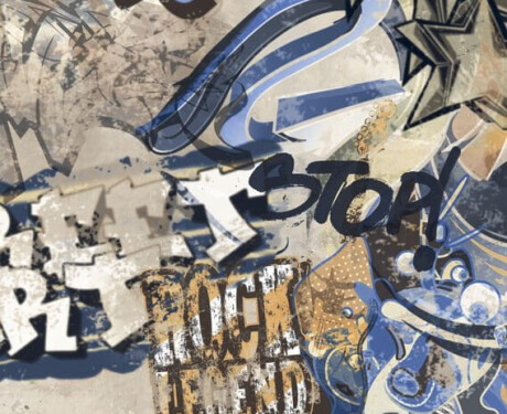 Large-format glazed porcelain floor tiles, 120x280 cm, matt beige, rectified, A4H255 City Graffiti Beige