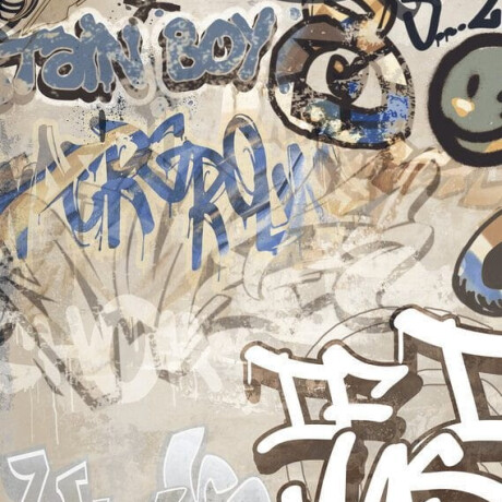 Large-format glazed porcelain floor tiles, 120x280 cm, matt beige, rectified, A4H255 City Graffiti Beige #4