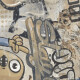 Large-format glazed porcelain floor tiles, 120x280 cm, matt beige, rectified, A4H255 City Graffiti Beige #7