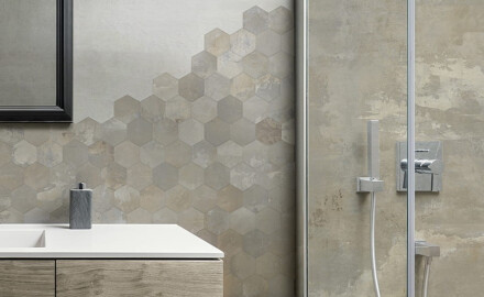 Glazed porcelain floor tiles, 120x120 cm, matt beige, rectified, A4H258 City Beige