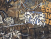 Large-format glazed porcelain stoneware floor tiles, 120x280 cm, matt, rectified, A4H262 City Graffiti Multicolor