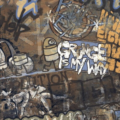 Large-format glazed porcelain stoneware floor tiles, 120x280 cm, matt, rectified, A4H262 City Graffiti Multicolor #1