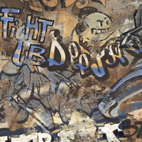 Large-format glazed porcelain stoneware floor tiles, 120x280 cm, matt, rectified, A4H262 City Graffiti Multicolor #3
