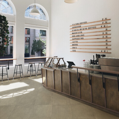 Glazed porcelain floor tiles, 120x120cm, matt concrete grey, rectified, A4H311 Massive Ashen #4