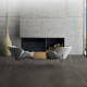 Glazed porcelain stoneware floor tiles, 60x120cm, dark grey concrete, matt finish, rectified, A4H327 Massive Dimgray #1
