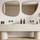 Large-format porcelain stoneware tile, 120x270 cm, matt white, rectified, A4H331 Mood Pure #5