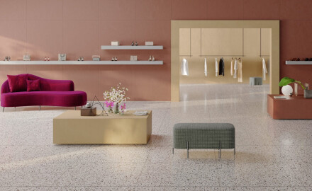 Glazed porcelain floor tiles, 60x120cm, matt red, rectified, A4H369 Mood Verve
