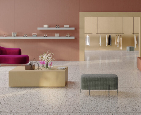 Glazed porcelain floor tiles, 60x120cm, matt red, rectified, A4H369 Mood Verve