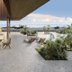 Glazed porcelain stoneware floor tiles, 120x280 cm, matt terrazzo grey, rectified, A4H416 Ceppo Di Gre Multi #1