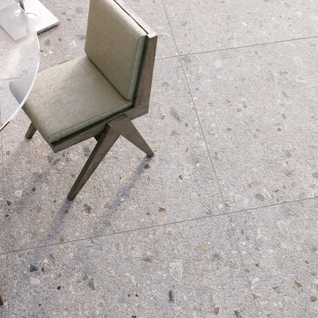 Glazed porcelain stoneware floor tiles, 60x120cm, light grey, matt, rectified, A4H418, Ceppo Di Gre Multi terrazzo #10