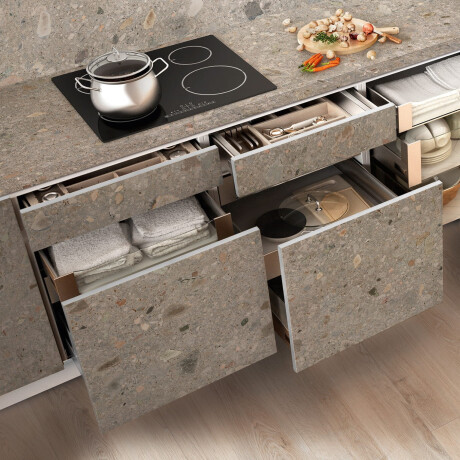 Glazed porcelain stoneware floor tiles, 60x120cm, light grey, matt, rectified, A4H418, Ceppo Di Gre Multi terrazzo #16