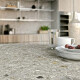 Glazed porcelain stoneware floor tiles, 60x120cm, light grey, matt, rectified, A4H418, Ceppo Di Gre Multi terrazzo #18