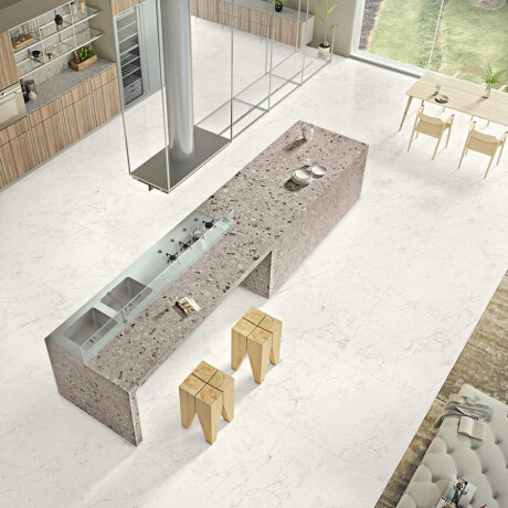 Glazed porcelain stoneware floor tiles, 60x120cm, light grey, matt, rectified, A4H418, Ceppo Di Gre Multi terrazzo #19