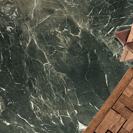 Large-format porcelain stoneware tile, 120x270 cm, green, glossy, rectified, A4H446 Verde Alpi #10