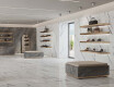 Large-format 120x270 cm glossy porcelain stoneware tile with grey veining, rectified, A4H451 Statuario Superiore
