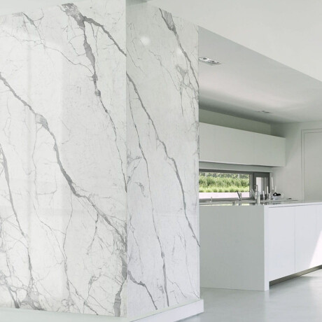 Large-format 120x270 cm glossy porcelain stoneware tile with grey veining, rectified, A4H451 Statuario Superiore #6