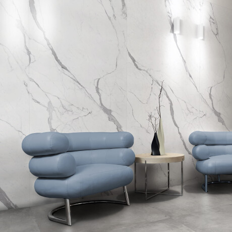 Large-format 120x270 cm glossy porcelain stoneware tile with grey veining, rectified, A4H451 Statuario Superiore #7