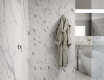 Glazed porcelain stoneware floor tiles, 120x280 cm, matt finish with grey veining, rectified, A4H452 Statuario Superiore