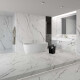Glazed porcelain stoneware floor tiles, 120x280 cm, matt finish with grey veining, rectified, A4H452 Statuario Superiore #2