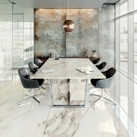 Large-format porcelain stoneware tile, 120x270 cm, with grey veins, matt finish, rectified, A4H463 Calacatta #11
