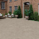 100x100 floor tiles, cross-cut travertine, matt finish, grey-beige taupe A4H499 Chrono Stone #3
