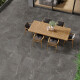 Veined stone porcelain floor tiles, 100x100, matt finish, dark grey A4H507 Volterra Stone #2
