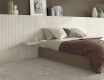 Grooved porcelain floor tiles, 60x120, light grey, matt, A4H510 Rigat-One Ermetica Bianco