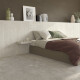 Grooved porcelain floor tiles, 60x120, light grey, matt, A4H510 Rigat-One Ermetica Bianco #1