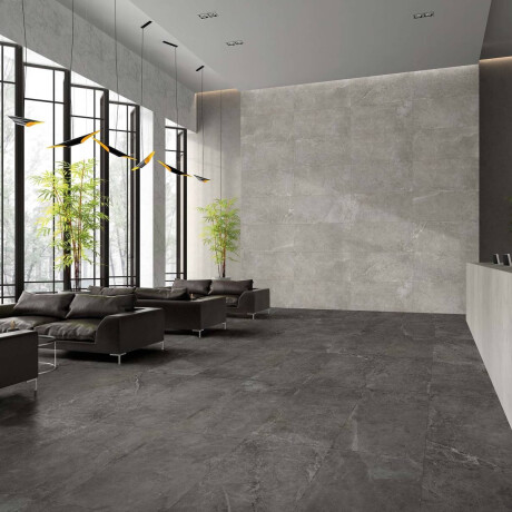 60x120 cm grey floor tiles with light veining, matt finish, A4H613 Ermetica Grigio #5