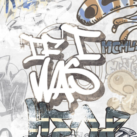 Glazed porcelain floor tiles, 120x280 cm, matt grey, rectified, A4H640 City Graffiti White #2