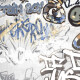 Glazed porcelain floor tiles, 120x280 cm, matt grey, rectified, A4H640 City Graffiti White #3