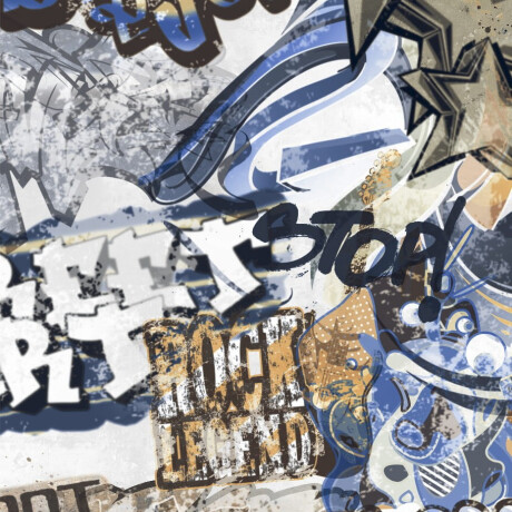 Glazed porcelain floor tiles, 120x280 cm, matt grey, rectified, A4H640 City Graffiti White #5
