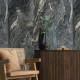 Large-format 120x280 blue marble porcelain tiles with light veins, matt finish, A4H678 Esplosione #2