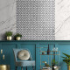 Large-format porcelain tiles, 120x280, white marble with black veins, gloss finish, A4H679 Markina White #6
