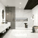 Large-format porcelain tiles, 120x280, white marble with black veining, matt finish, A4H680 Markina White #7