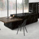 Large-format porcelain stoneware, 120x280, black marble with white veining, matt finish, A4H688 Markina Black #7
