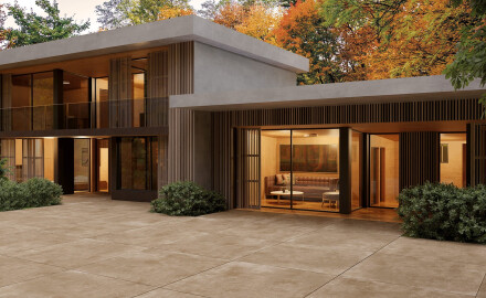 Large-format porcelain tiles, 120x280, concrete taupe, matt, A4H758 Louft Taupe