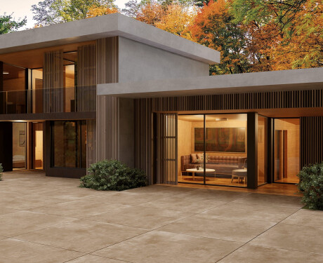 Large-format porcelain tiles, 120x280, concrete taupe, matt, A4H758 Louft Taupe