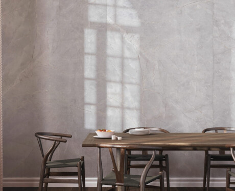 Large-format 120x280 marble-effect porcelain tiles with veining, gloss finish A4H800 Omani Pearl