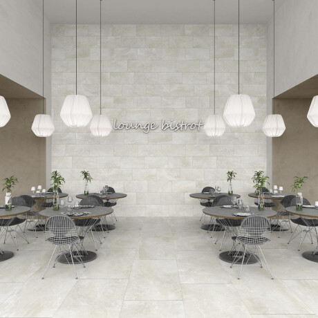 Glazed porcelain floor tiles, 60x120cm, light grey, matt, rectified, A4H83 Iroc White #3