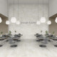 Glazed porcelain floor tiles, 60x120cm, light grey, matt, rectified, A4H83 Iroc White #3