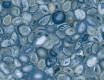 Large-format porcelain stoneware 120x280, blue agate, gloss finish, A4H832 Aghatina Azul