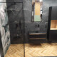 Glazed porcelain stoneware floor tiles, 60x120cm, matt black, rectified, A4H85 Iroc Black #1