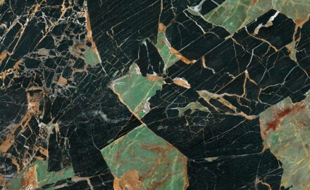 Bookmatch porcelain stoneware 120x280, emerald marble with veins, gloss finish A4H850 Esmerald Paris