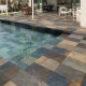 60x120 cm brown wall tiles with rust-coloured accents, matt finish, A4H892 Pizarra Bali #6