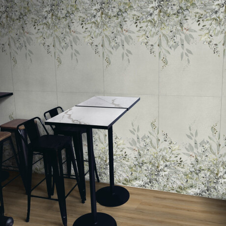 60x120 cm grey wall tiles with floral patterns, matt finish, A4H918 Flower #3