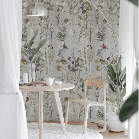 60x120 cm grey wall tiles with floral patterns, matt finish, A4H919 Glame #3